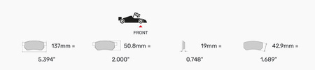 Přední brzdová destička Ferodo Racing DS3000 FCP1399R CITROEN Berlingo Berlingo Box C-ELYSEE C2 C3 FC II Picasso C4 DS3 Xsara Xsara Picasso N68 PEUGEOT 1007 206 207 WA_ WC Saloon Sw WK Van 208 307 Partner/Ranch,