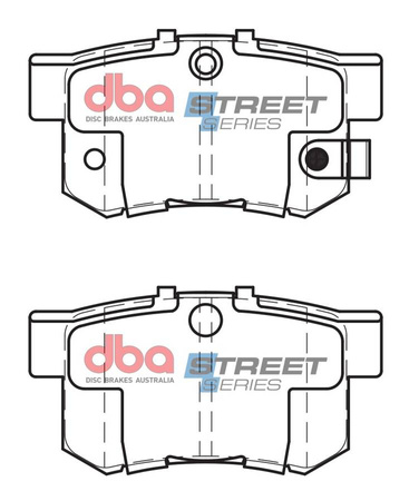 Zadní brzdové destičky DBA Brake Pads Street Series Ceramic - DB1265SS FIAT Sedici HONDA Accord Coupe CG Euro R CL1 CL7 Ascot CR-Z Civic 6th Gen EK9 MB2 7th EP1 EP2 EP3 EP4 ES4 ES5 ES9 EU5 EU6 EU7 EU8 EU9 EV1 8th FD FD1 FD2 Aerodeck MB9 MC1 MC2 EM2
