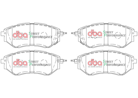 Přední brzdové destičky DBA Brake Pads Street Performance Hawk HB533x.668 - DB1722SP SUBARU Forester Legacy Levorg VM Outback Tribeca