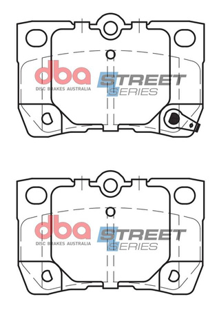 Zadní brzdové destičky DBA Brake Pads Street Series Ceramic - DB1854SS LEXUS GS300 GS430 GS450h GS460 IS200D IS220D IS250