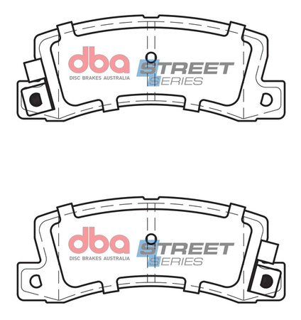 Zadní brzdové destičky DBA Brake Pads Street Series Ceramic - DB422SS TOYOTA Corolla AE102 AE111 AE82 AE92 CDE110 WZE110 ZZE111 ZZE112 Levin AE101