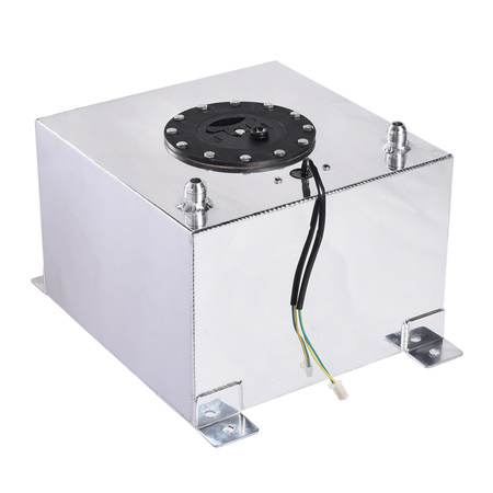 IRP stříbrná 20L hliníková palivová nádrž se snímačem hladiny paliva