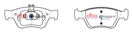 Přední brzdové destičky DBA Brake Pads Street Series Ceramic - DB1330SS MERCEDES-BENZ C-Class W202 C200 K C230 C240 C250 D TD C280 CLK C208 CLK200 Coupe CLK200K CLK230K E-Class T210 E200 E220 E230 E240 E250 Turbo E290 E300 W210 SLK R170 SLK200 SLK200K