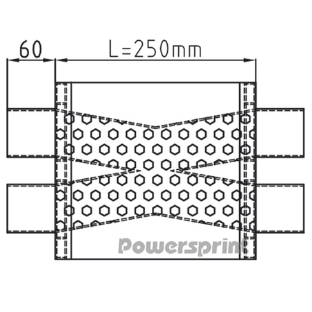 Uniwersalny tłumik owalny X Powersprint Short Box