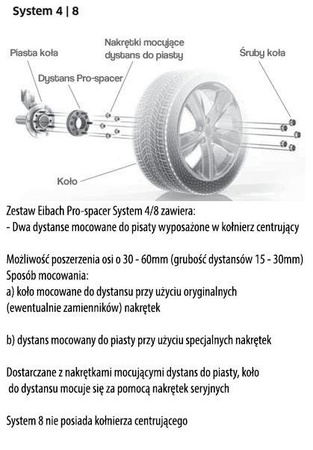 Rozšiřovací podložky Eibach Pro-Spacer Ford Focus III Sedan 04.11-