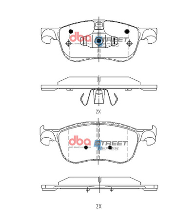 Přední brzdové destičky DBA Street Series - DB15149SS