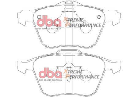 Přední brzdové destičky DBA Brake Pads Xtreme Performance - DB1658XP VOLVO S60 Mk1 T5 S80 T6 V70 Mk2 XC90 1st Gen