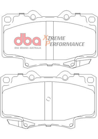 Přední brzdové destičky DBA Brake Pads Xtreme Performance ECE R90 certified Hawk HB312x.591 - DB1199XP TOYOTA 4 Runner KZN130 LN130 VZN130 Hilux Surf LN131 Landcruiser FZJ80 HDJ80 HDJ81 HZJ80