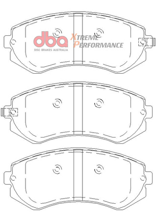 Zadní brzdové destičky DBA Brake Pads Xtreme Performance ECE R90 certified Hawk HB231x.625 - DB1148XP NISSAN Aust NZ 180SX Silvia S14 Skyline R32 Patrol Y61
