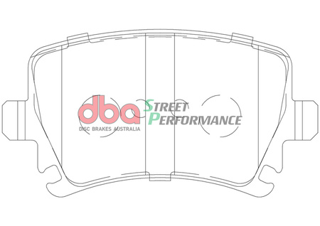 Zadní brzdové destičky DBA Brake Pads Street Performance Hawk HB544x.628 - DB1865SP AUDI A3 8P Cabriolet quattro A4 B7 Convertible A6 C6 allroad Avant RS3 S3 TT 8J TTRS Plus TTS SEAT Altea Freetrack Exeo Leon 1P 5F SKODA Octavia 1Z 5E Superb 3T Yeti