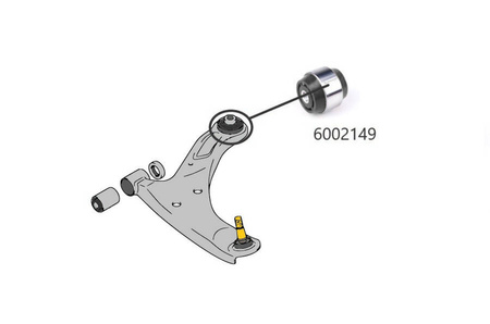 Přední příčné pouzdro - zadní MPBS COMFORT SERIES: 6002149 Suzuki Grand Vitara II