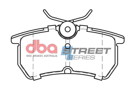 Zadní brzdové destičky DBA Brake Pads Street Series Ceramic - DB1759SS FORD Aust NZ Fiesta Mk6 Mk7 Focus Mk1 Puma Racing