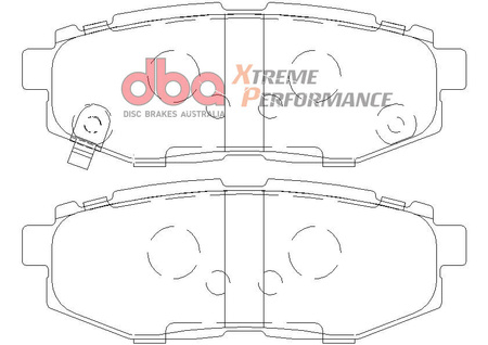Zadní brzdové destičky DBA Brake Pads Xtreme Performance Hawk HB671x.628 - DB1789XP SUBARU BRZ Forester Tribeca TOYOTA GT86