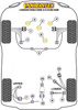Tuleja Poliuretanowa Powerflex Mitsubishi Lancer Evolution IV, V & VI RS/GSR (1996-2001) -  PFF44-103-23 Nr na diagramie: 3