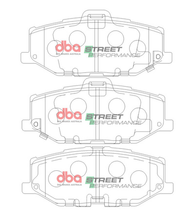Přední brzdové destičky DBA Street Performance - DB15100SP