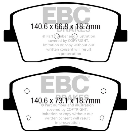 DPX2365 - Sada brzdových destiček Série ULTIMAX2 EBC Brakes