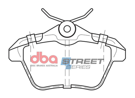Zadní brzdové destičky DBA Brake Pads Street Series Ceramic - DB2038SS ALFA ROMEO 156 166 LANCIA Kappa
