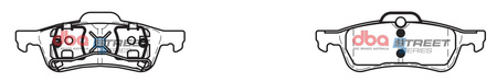 Zadní DBA brzdové destičky Street Series Ceramic - DB1501SS