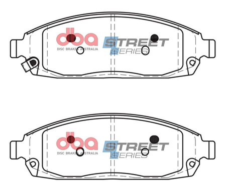 Přední brzdové destičky DBA Brake Pads Street Series Ceramic - DB2333SS JEEP Commander Grand Cherokee
