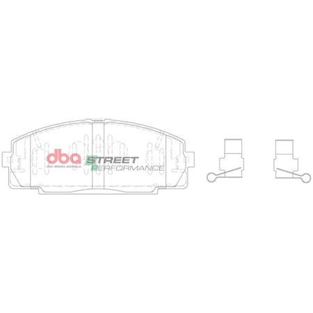 Přední brzdové destičky DBA Brake Pads Street Performance - DB1328SP TOYOTA Dyna 300 350 Granvia Hi-Ace Power Van Compact LH102 LH112 LH61 LXH12 RCH12 RCH22 RZH113 YH61