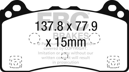 DP82274RP1 - Sada závodních brzdových destiček Série RP-1 Racing EBC Brakes