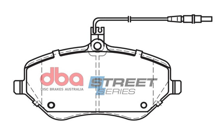 Přední brzdové destičky DBA Brake Pads Street Series Ceramic - DB2024SS CITROEN C5 C6 PEUGEOT 407 Coupe 607