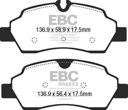 DPX2222 - Sada brzdových destiček Série ULTIMAX2 EBC Brakes