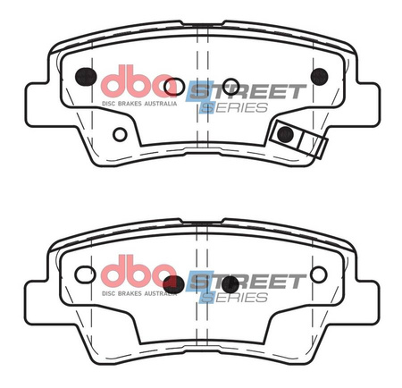 Zadní brzdové destičky DBA Brake Pads Street Series Ceramic - DB2088SS HYUNDAI Elantra Nexo Sonata Tucson Mk1 i-40 KIA Optima JF TF Sportswagon Soul SSANGYONG Korando Tivoli XLV