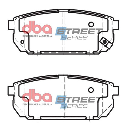 Zadní brzdové destičky DBA Brake Pads Street Series Ceramic - DB1816SS KIA Sorento
