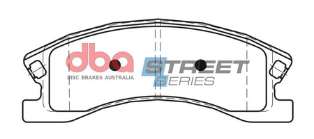 Přední brzdové destičky DBA Brake Pads Street Series Ceramic - DB1716SS JEEP Grand Cherokee