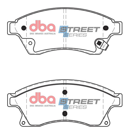 Přední brzdové destičky DBA Brake Pads Street Series Ceramic - DB1989SS CHEVROLET Aveo Cruze J300 OPEL Astra J VAUXHALL