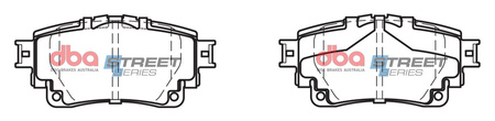 Zadní DBA brzdové destičky Street Series Ceramic - DB15044SS