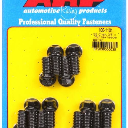 Sady čepů pro záhlaví ARP 100-1101 ARP Header Bolt Kit Chevy SB 3/8x0.750" Hex Chevrolet Small Block