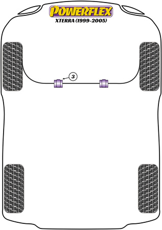 Přední pouzdro stabilizátoru 30 mm Polyuretanové pouzdro Powerflex Road Series Nissan Xterra (1999 - 2005) PFF46-202-30