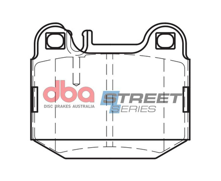 Zadní brzdové destičky DBA Brake Pads Street Series Ceramic - DB1461SS MASERATI Quattroporte M139 MERCEDES-BENZ M-Class W163 ML55 AMG