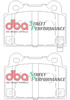 Zadní brzdové destičky DBA Brake Pads Street Performance ECE R90 certified Hawk HB615x.535 - DB2215SP MITSUBISHI Lancer Evo 10