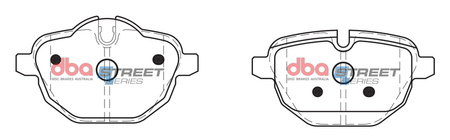 Zadní brzdové destičky DBA Brake Pads Street Series Ceramic - DB2225SS BMW 5 Series F10 518 520 523 525 528 530 535 F11 G30 G31 xDrive F10 F11 G30 G31 6 GT G32 620 630 GT 640 7 G11 725 730 G12 X3 F25 G01 X4 F26 G02 Z4 E89 i8