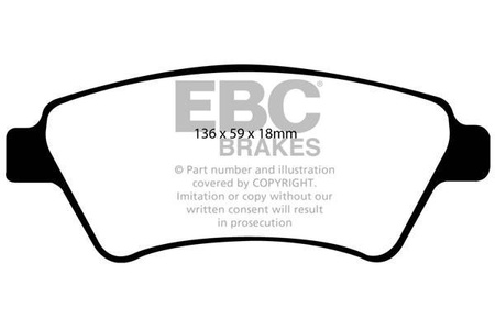 DP1569 - Sada brzdových destiček Série ULTIMAX2 EBC Brakes