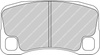 Zadní brzdová destička Ferodo Racing DS1.11 FRP3095W PORSCHE 911 997 997 