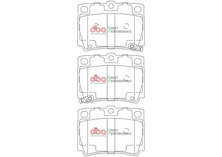 Zadní brzdové destičky DBA Brake Pads Street Performance - DB1390SP MITSUBISHI Challenger Shogun Sport
