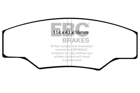 DP8003RP1 - Sada závodních brzdových destiček Série RP-1 Racing EBC Brakes