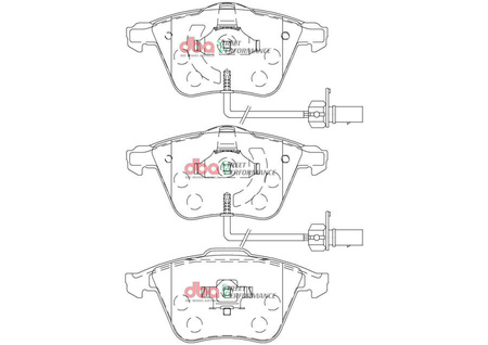 Přední brzdové destičky DBA Brake Pads Street Performance - DB2210SP AUDI A6 C5 quattro Avant allroad