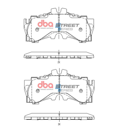 Přední brzdové destičky DBA Street Series - DB15150SS