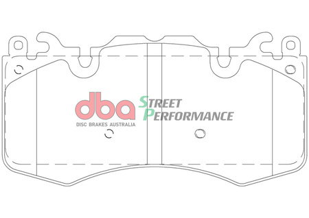 Přední brzdové destičky DBA Brake Pads Street Performance - DB2204SP LAND ROVER Discovery 5 Range L322 L405 Sport L320 L494