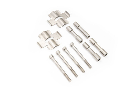 Sada držáků destiček, vodicích čepů a šroubů pro 6-pístkový brzdový třmen