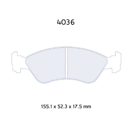 Brzdové destičky Carbone Lorraine RC5 - Opel Astra 1,8 Gsi/ 2,0 GTE 16V/ 2,0 GSI 16V 150 CV (88-98)