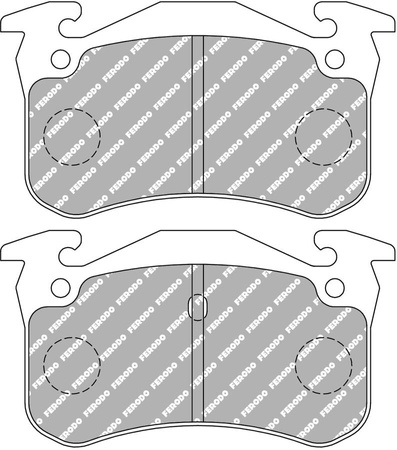 Zadní brzdová destička Ferodo Racing DS2500 FCP558H CITROEN Saxo Xsara ZX ZX N2 PEUGEOT 106 205 206 306 306 7B N3 N5 307 309 RENAULT 11 19 5 Super 9 Clio Clio II Megane SUPER B/C40 