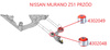 Přední příčné pouzdro (zadní) - MPBS: 4302049 Nissan Murano (Z51),
