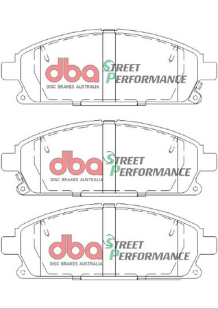 Přední brzdové destičky DBA Brake Pads Street Performance Hawk HB326x.646 - DB1333SP NISSAN Elgrand E50 E51 X-Trail