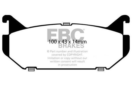 DP3972C - Sada brzdových destiček Série REDSTUFF EBC Brakes